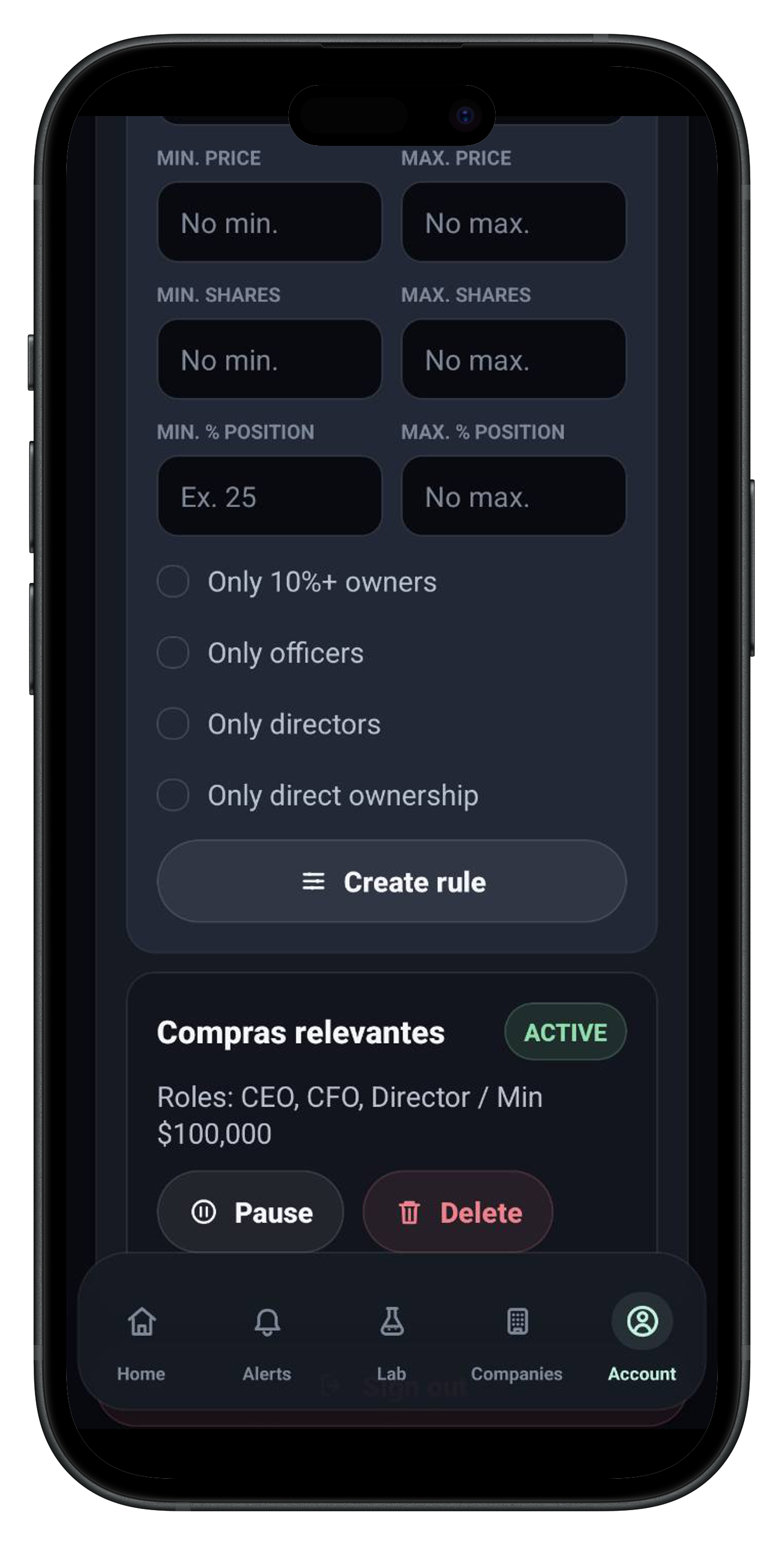 Fenris advanced push rule filters and active rule controls